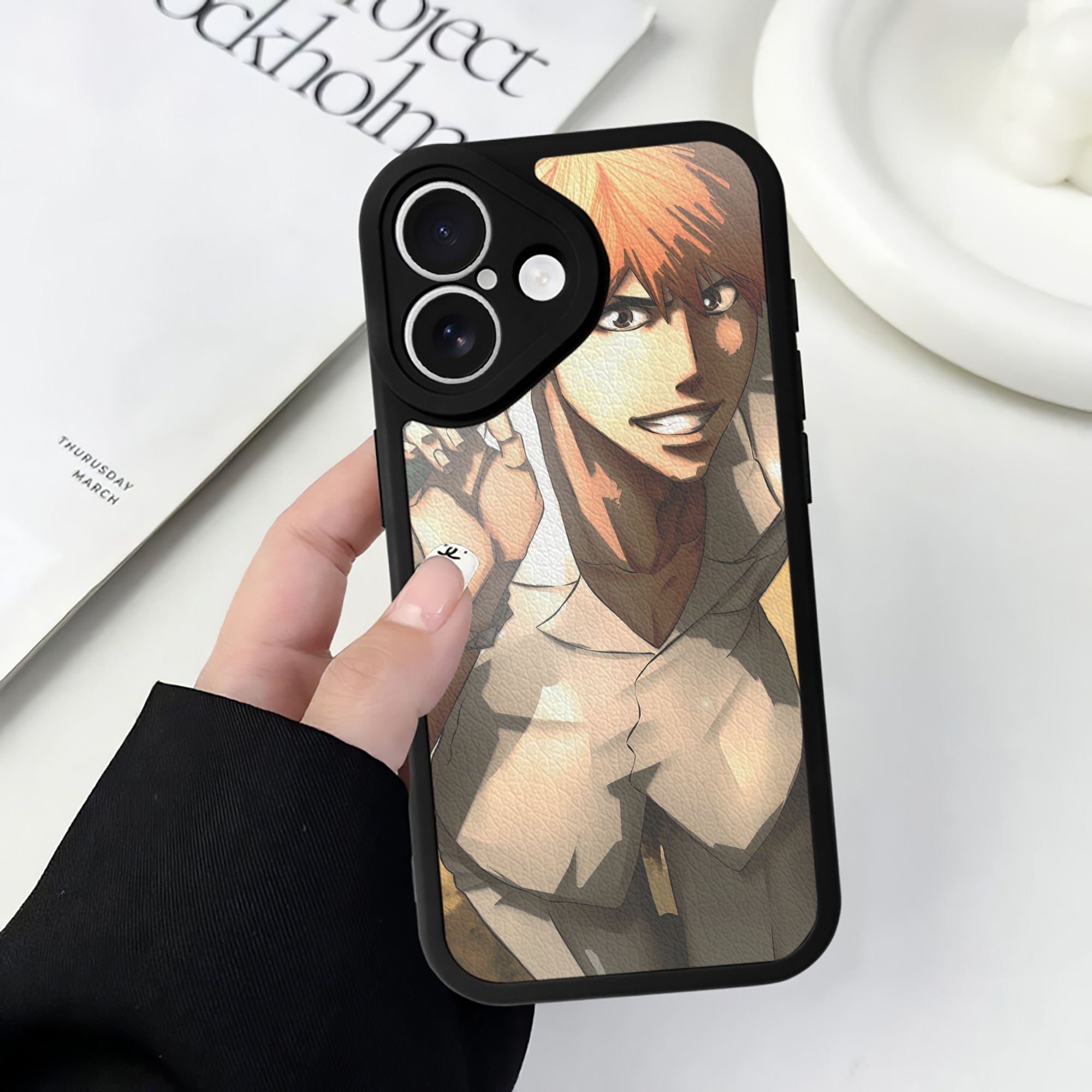 （画像用） ブリーチ BLEACH 【iPhone 16シリーズ対応】シリコンスマホケース（レザー調） 材質：シリコン